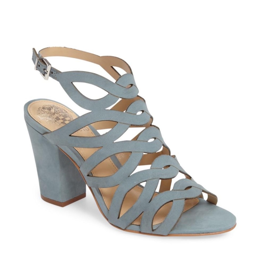 NWT Vince Camuto Blue Suede Norla Heels